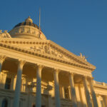 Photograph of Sacramento State Capitol at Sunset